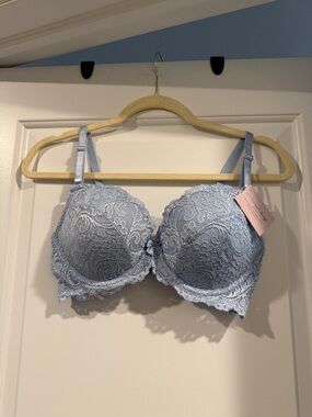 smart & sexy Light Blue Lace Push-Up Bra